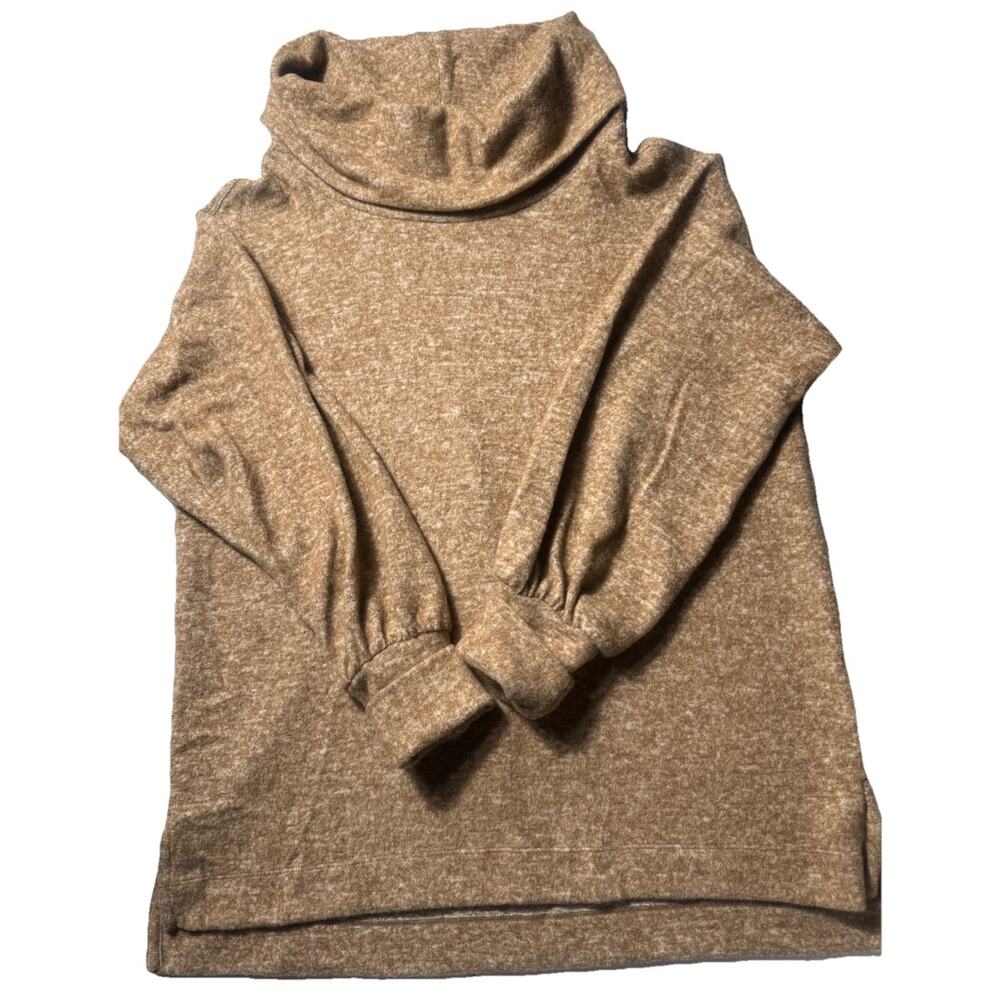 Maeve Anthropologie Brown Coffee Turtleneck Cowl Sweater Size S